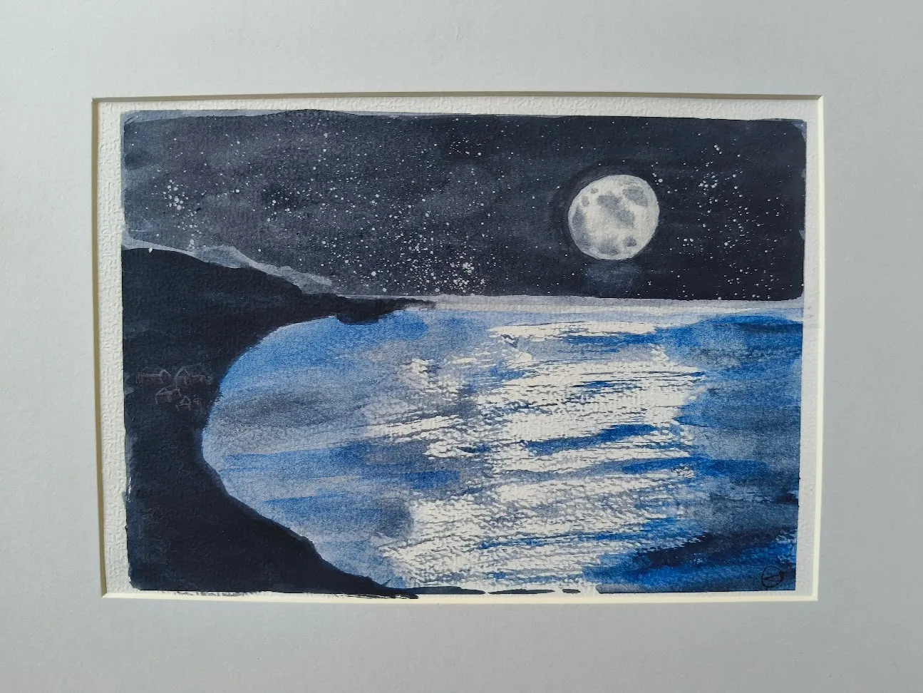 Full moon over the sea